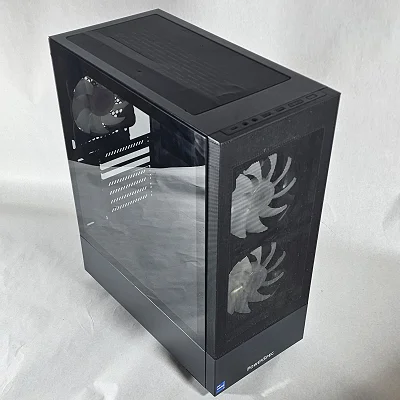 Black PowerSpec PC Case with Tempered Glass w/ 3 Fans - photo 1