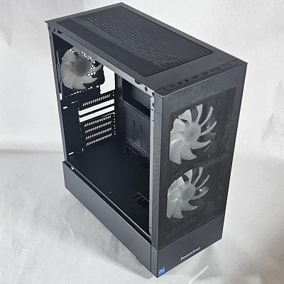 Black PowerSpec PC Case with Tempered Glass w/ 3 Fans - photo 4