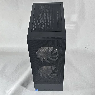 Black PowerSpec PC Case with Tempered Glass w/ 3 Fans - photo 5