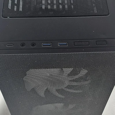 Black PowerSpec PC Case with Tempered Glass w/ 3 Fans - photo 8