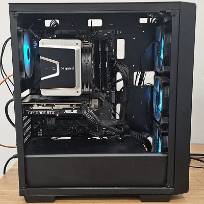Black DeepCool PC Case with Tempered Glass w/ 3 Fans - photo 10