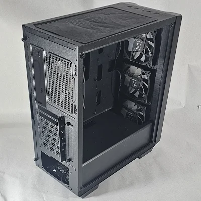 Black DeepCool PC Case with Tempered Glass w/ 3 Fans - photo 3