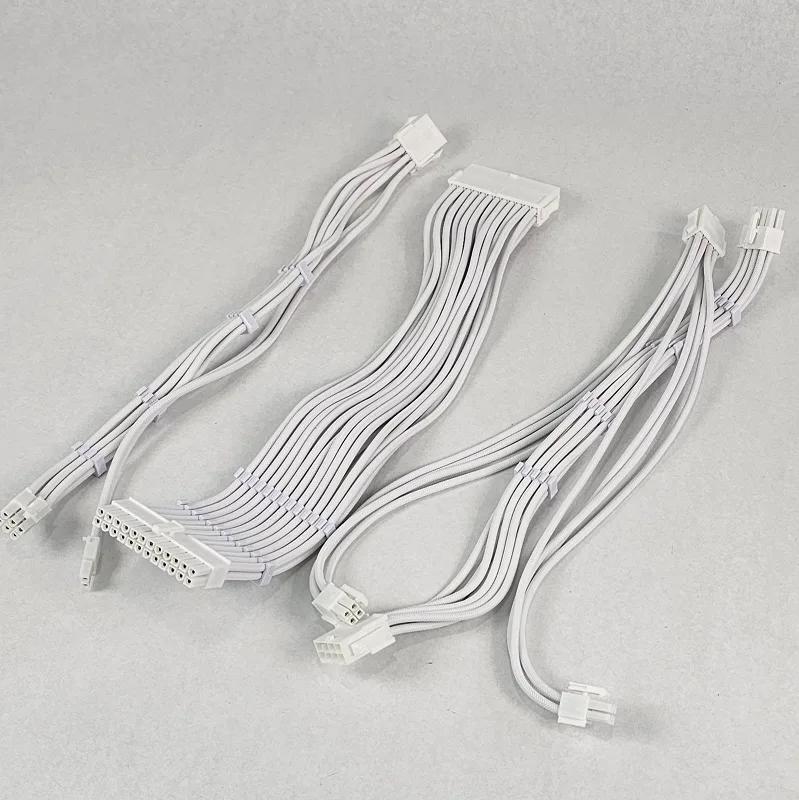 White CPU and Motherboard PC Extension Cables