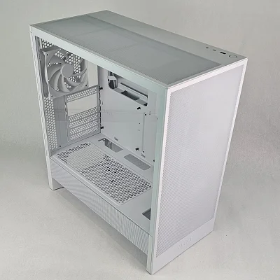 White NZXT PC Case with Tempered Glass w/ 4 Fans - photo 1