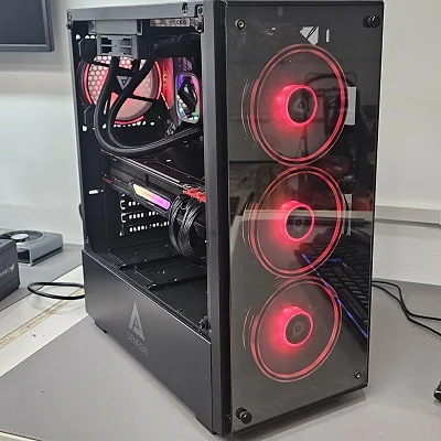 Black Genesis PC Case with Tempered Glass w/ 4 Fans - photo 9