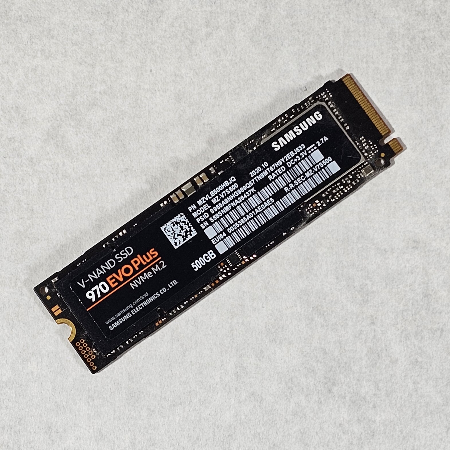500GB NVMe M.2 SSD Samsung 970 EVO Plus