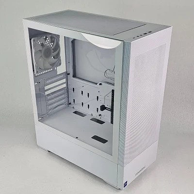 White PowerSpec PC Case with Tempered Glass w/ 3 Fans - photo 1