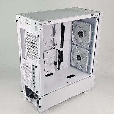 White PowerSpec PC Case with Tempered Glass w/ 3 Fans - photo 3