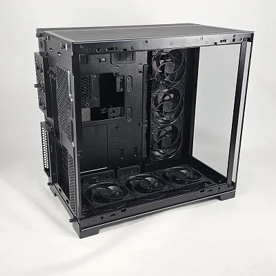 Black PC Case with Tempered Glass w/ 6 Fans - photo 3