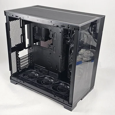 Black PC Case with Tempered Glass w/ 6 Fans - photo 4
