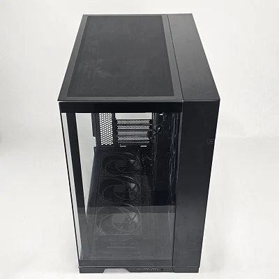 Black PC Case with Tempered Glass w/ 6 Fans - photo 5