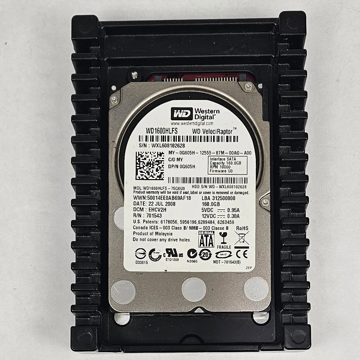 160GB 3.5" Hard Drive WD VelociRaptor WD1600HLFS