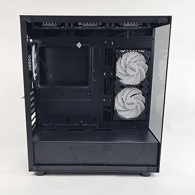 Black MUSETEX PC Case with Tempered Glass w/ 3 Fans - photo 2