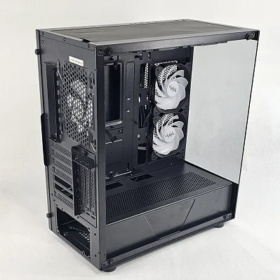 Black MUSETEX PC Case with Tempered Glass w/ 3 Fans - photo 3