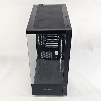 Black MUSETEX PC Case with Tempered Glass w/ 3 Fans - photo 5