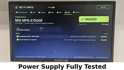 750 Watt PSU MSI MPG A750GF Power Supply - photo 7