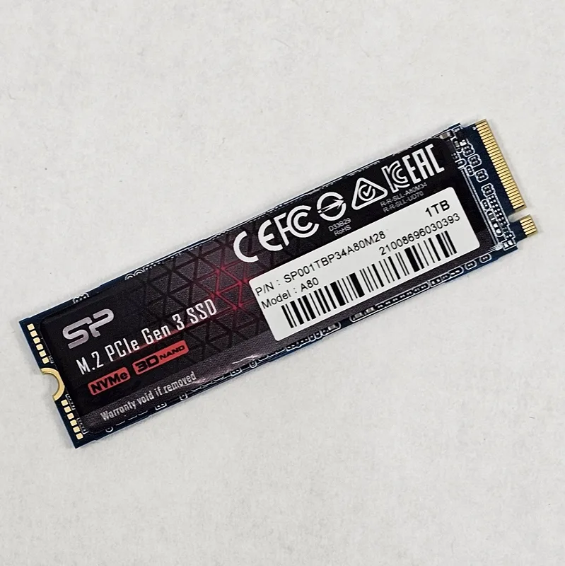 1TB NVMe M.2 SSD Silicon Power P34A80 Gen3