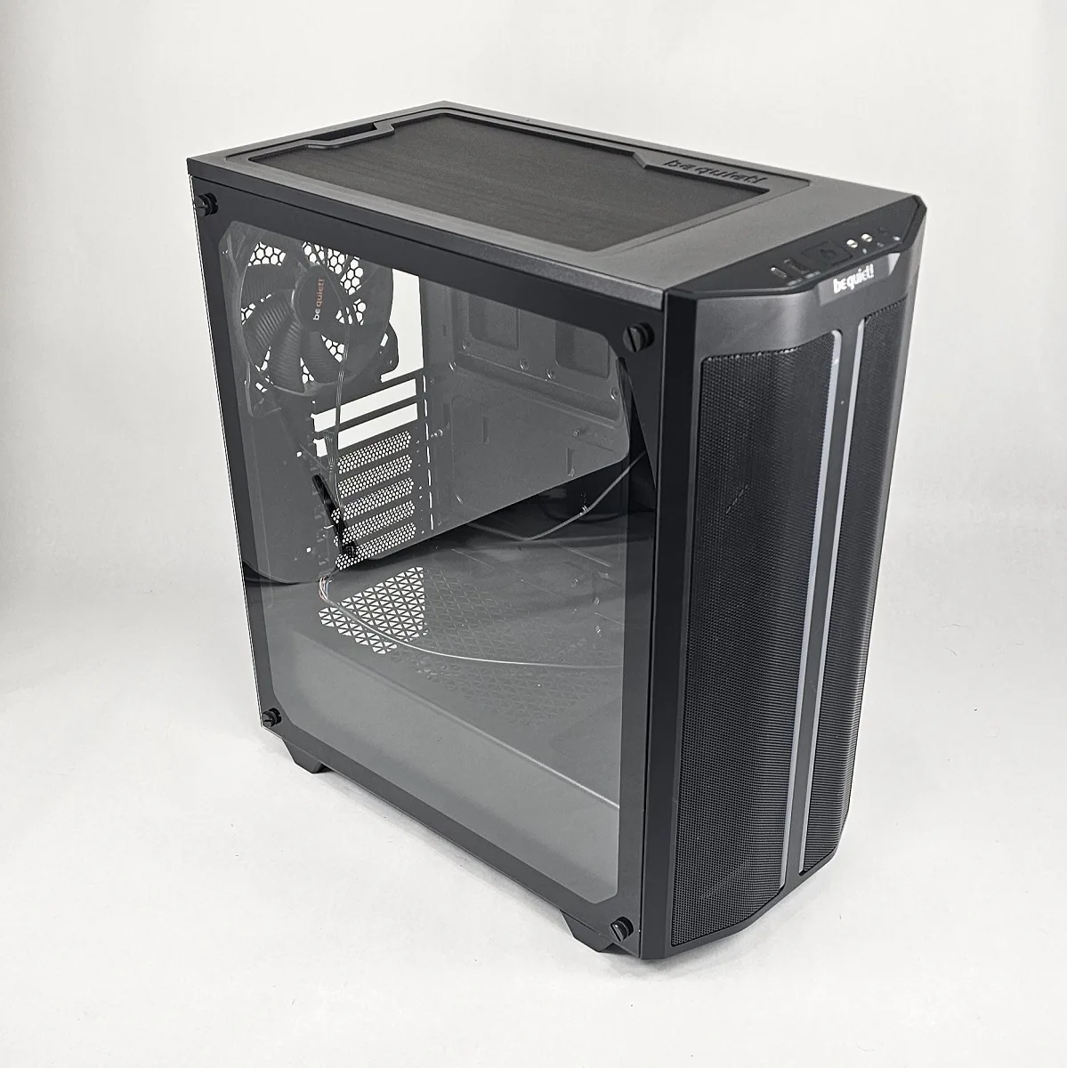 Black be quiet! PC Case with Tempered Glass w/ 3 Fans