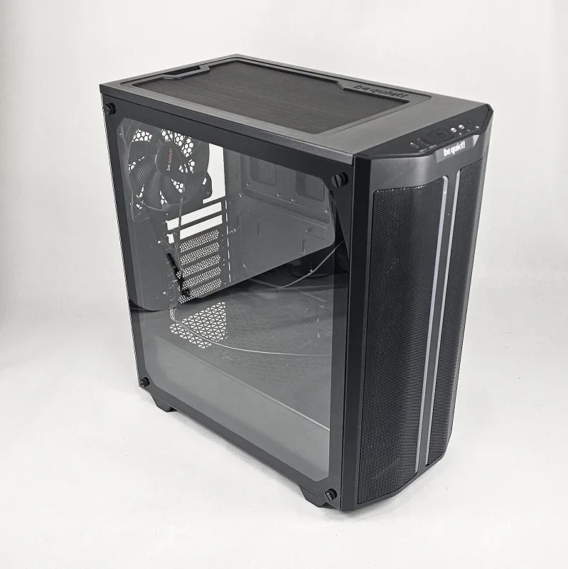 Black be quiet! PC Case with Tempered Glass w/ 3 Fans