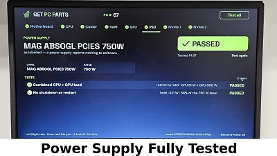 850 Watt PSU MSI MAG A850GL PCIE5 Power Supply - photo 7