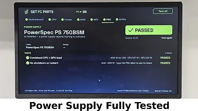 750 Watt PSU PowerSpec PS 750BSM Power Supply - photo 7