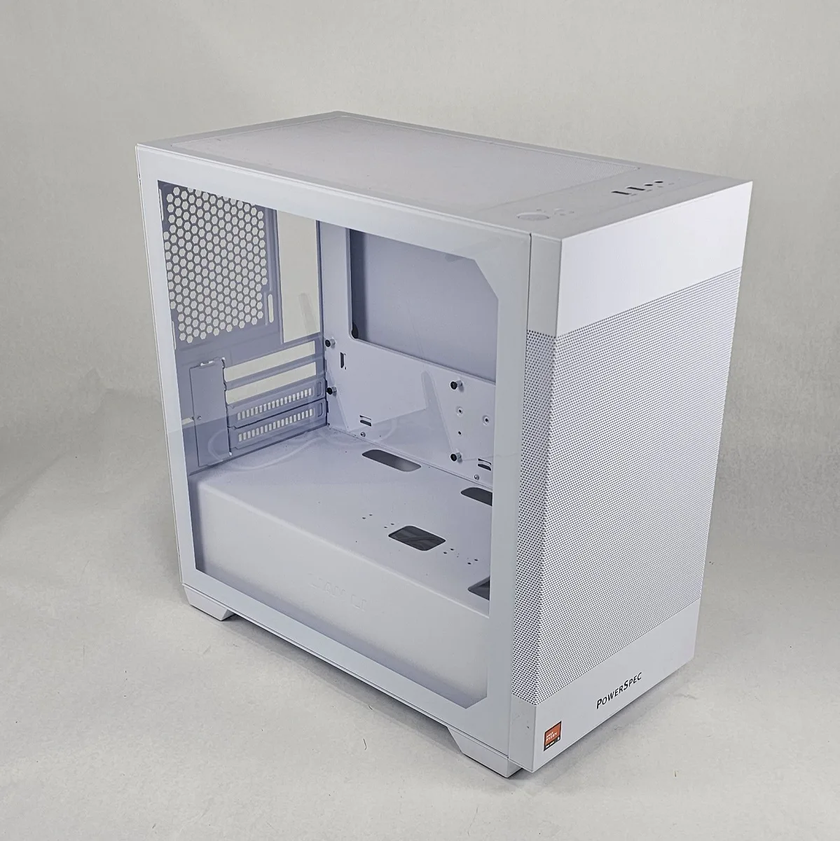 White Lian Li PC Case with Tempered Glass w/ 2 RGB Fans