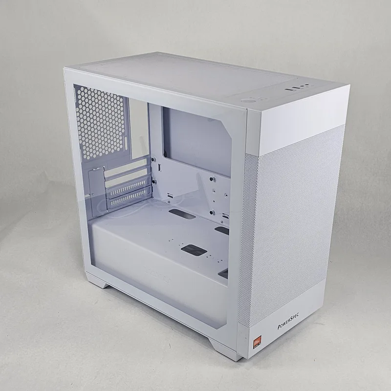 White Lian Li PC Case with Tempered Glass w/ 2 RGB Fans