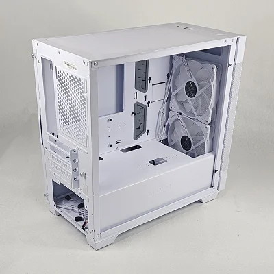White Lian Li PC Case with Tempered Glass w/ 2 RGB Fans - photo 3