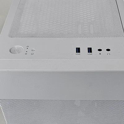 White Lian Li PC Case with Tempered Glass w/ 2 RGB Fans - photo 8