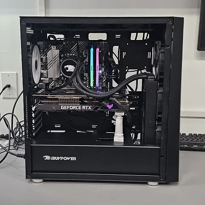 Black iBUYPOWER PC Case with Tempered Glass w/ 7 Fans - photo 10