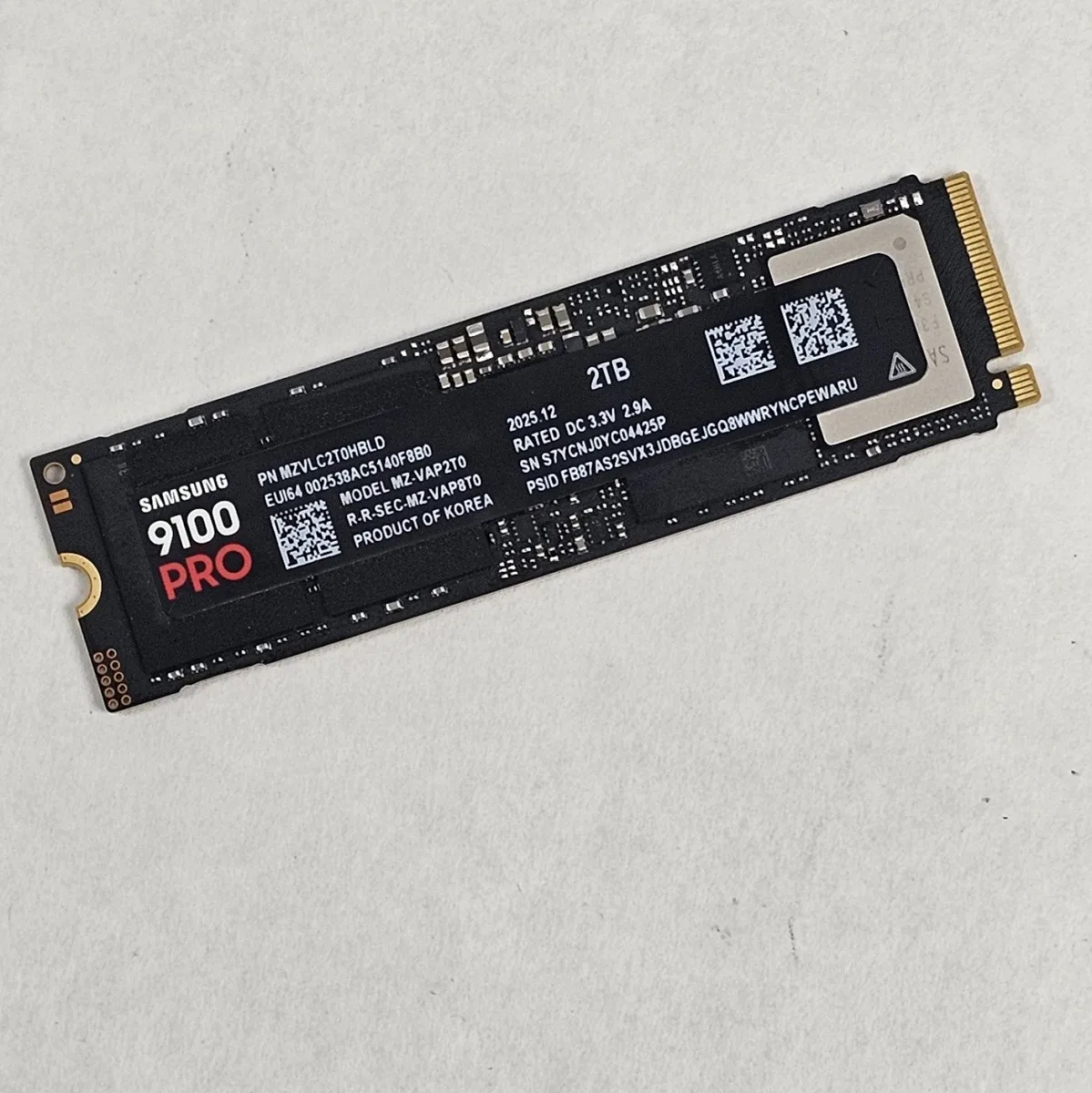 2TB NVMe M.2 SSD Samsung 9100 PRO Gen5