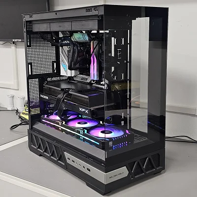 Black GOLDEN FIELD PC Case with Tempered Glass w/ 4 RGB Fans - photo 9