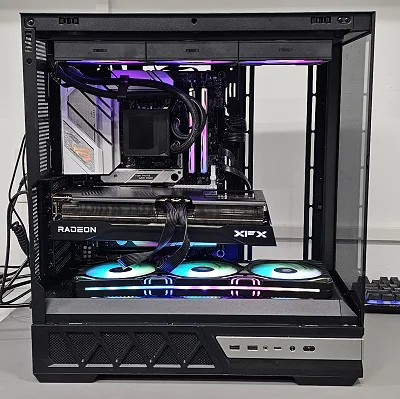 Black GOLDEN FIELD PC Case with Tempered Glass w/ 4 RGB Fans - photo 10