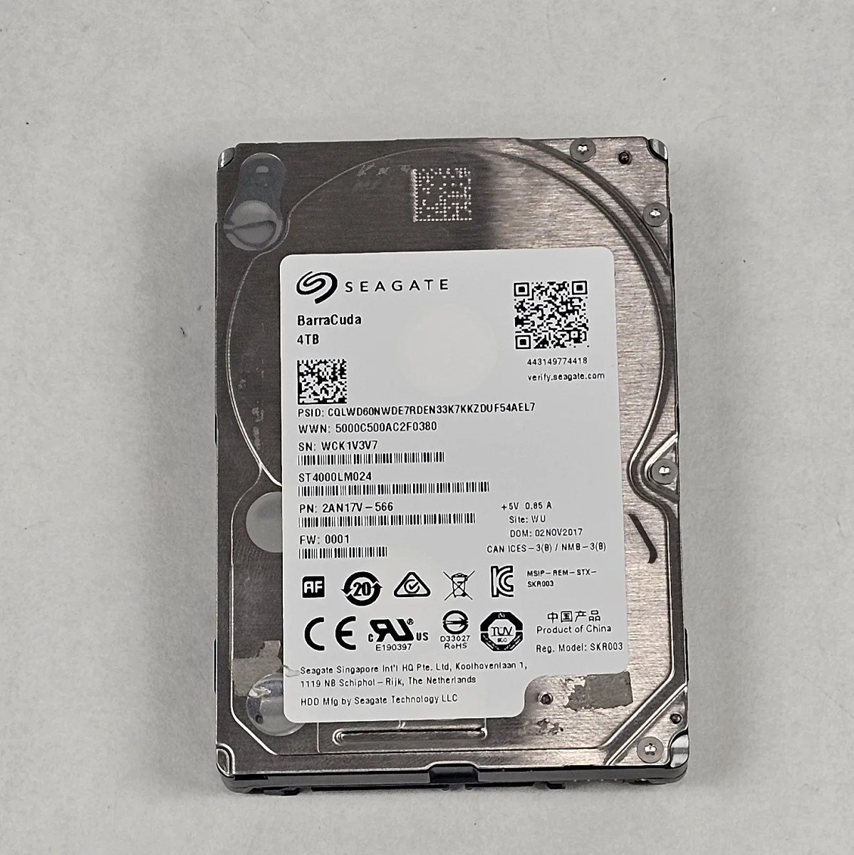 4TB 2.5" Hard Drive Seagate BarraCuda ST4000LM024