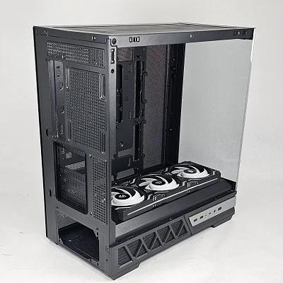 Black GOLDEN FIELD PC Case with Tempered Glass w/ 4 RGB Fans - photo 3