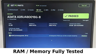 32GB DDR5 (2x16GB) CL40 4800MT/s ADATA - photo 5