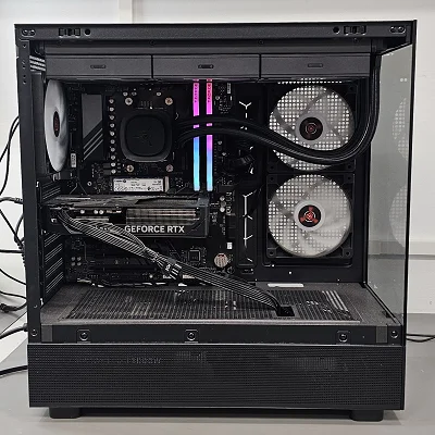 Black PC Case with Tempered Glass w/ 3 RGB Fans - photo 10
