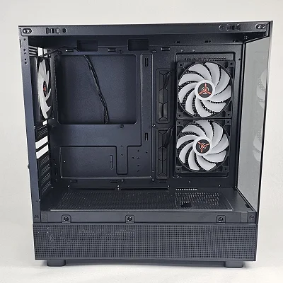 Black PC Case with Tempered Glass w/ 3 RGB Fans - photo 2