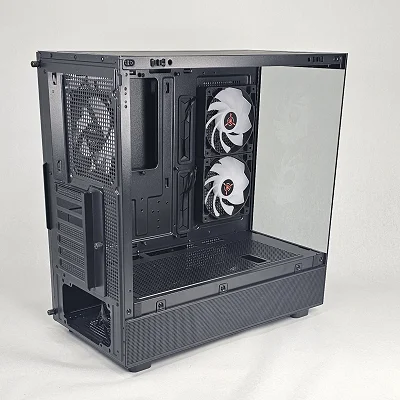 Black PC Case with Tempered Glass w/ 3 RGB Fans - photo 3