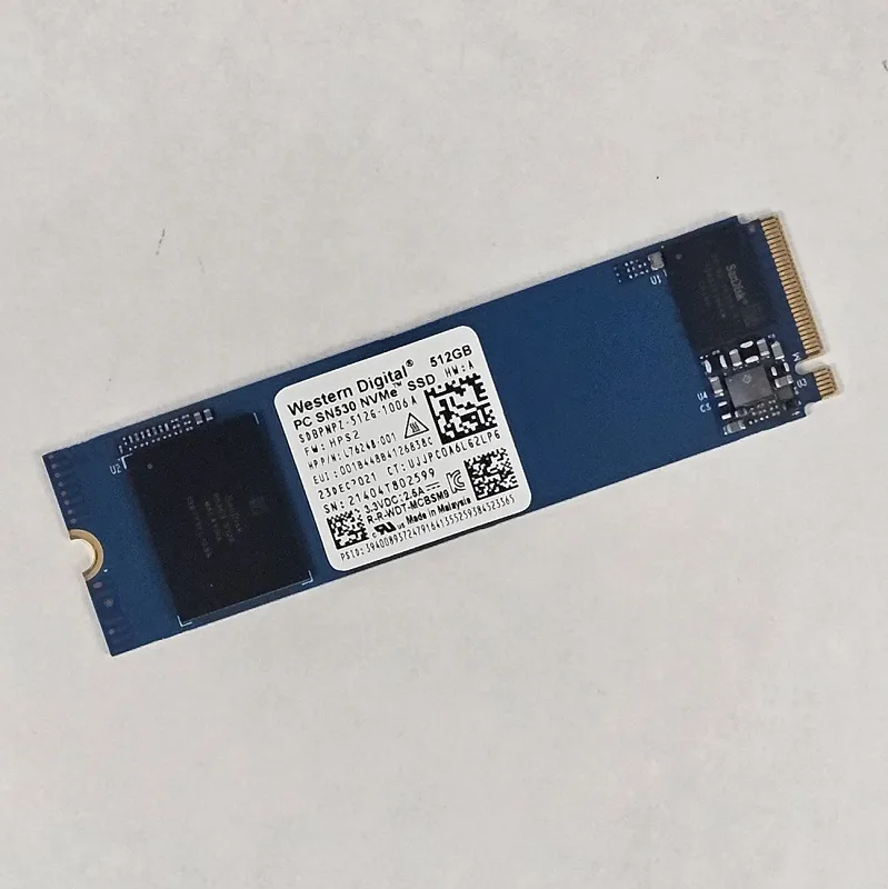 512GB NVMe M.2 SSD WD PC SN530 Gen3