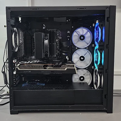 Black Corsair PC Case with Tempered Glass w/ 7 RGB Fans - photo 10