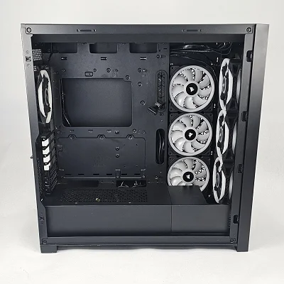 Black Corsair PC Case with Tempered Glass w/ 7 RGB Fans - photo 2