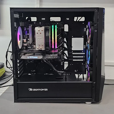 Black iBUYPOWER PC Case with Tempered Glass w/ 4 RGB Fans - photo 10