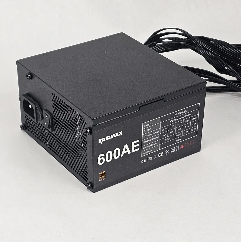 600 Watt PSU Raidmax RX-600AE Power Supply