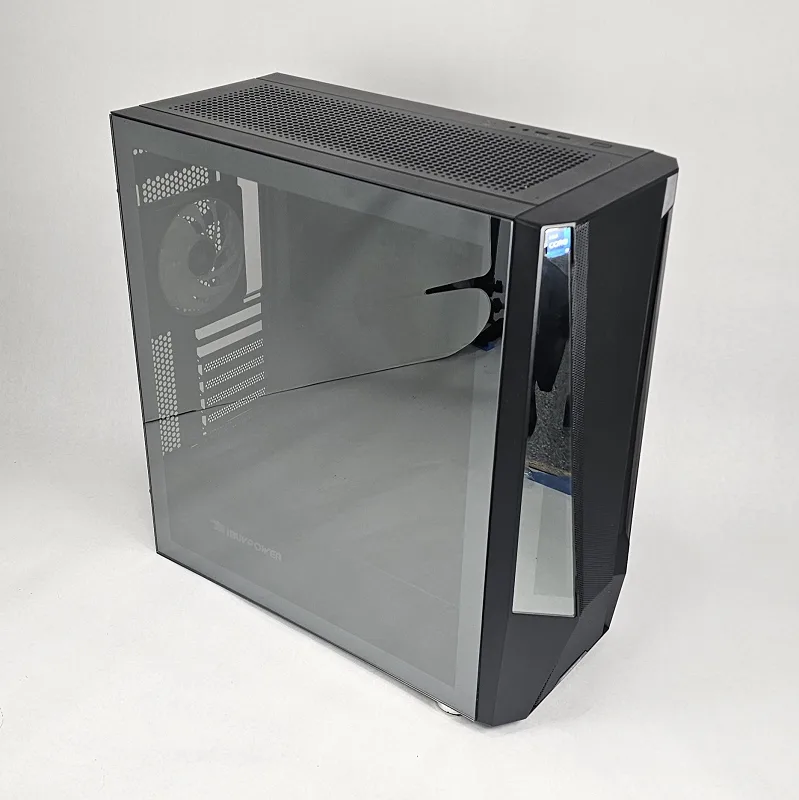 Black iBUYPOWER PC Case with Tempered Glass w/ 4 RGB Fans