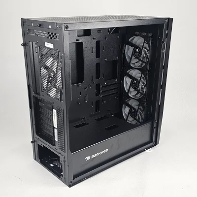 Black iBUYPOWER PC Case with Tempered Glass w/ 4 RGB Fans - photo 3