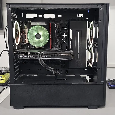 Black CyberPowerPC PC Case with Tempered Glass w/ 3 RGB Fans - photo 10