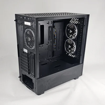 Black CyberPowerPC PC Case with Tempered Glass w/ 3 RGB Fans - photo 3