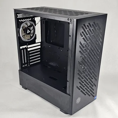 Black CyberPowerPC PC Case with Tempered Glass w/ 3 RGB Fans - photo 4